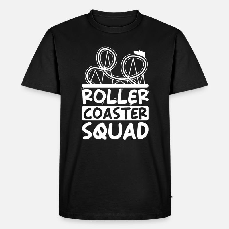 Rollercoaster Squad Vergnügungspark-gruppe - Männer Premium Bio T-Shirt - Schwarz