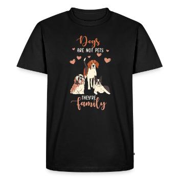 Cat Family - Men's Premium Organic T-Shirt - black - Front - Nico (187cm)