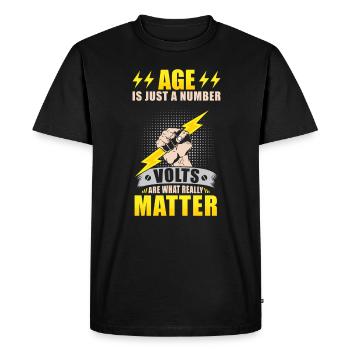 Électricien Cadeau d’anniversaire Drôle - T-shirt Premium bio Homme - noir - Devant - Nico (187cm)