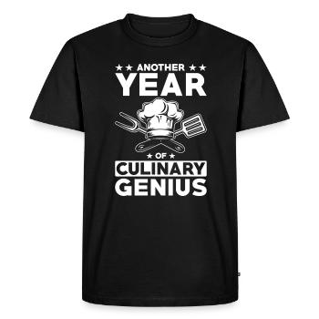 Anniversaire de Cook Gift - T-shirt Premium bio Homme - noir - Devant - Nico (187cm)