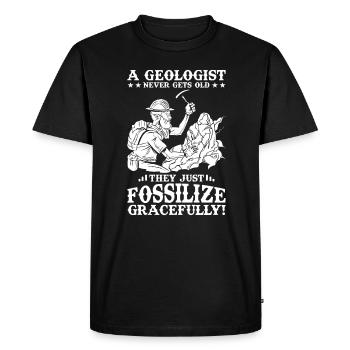 Géologue Géologie Cadeau d’anniversaire - T-shirt Premium bio Homme - noir - Devant - Nico (187cm)