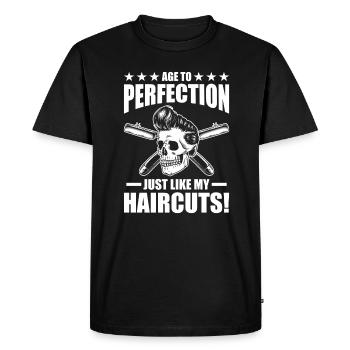 Barber Job Birthday Gift - Men's Premium Organic T-Shirt - black - Front - Nico (187cm)