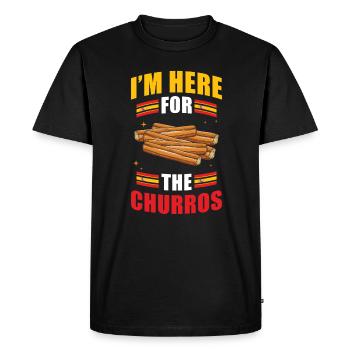 Churros Spanish Cuisine - Men's Premium Organic T-Shirt - black - Front - Nico (187cm)