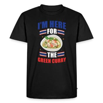 Curry vert cuisine thaïlandaise Thaïlande - T-shirt Premium bio Homme - noir - Devant - Nico (187cm)