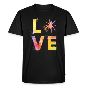 Les araignées adorent - T-shirt Premium bio Homme - noir - Devant - Nico (187cm)