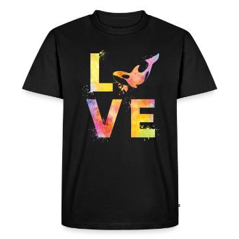 Orca love - Men's Premium Organic T-Shirt - black - Front - Nico (187cm)