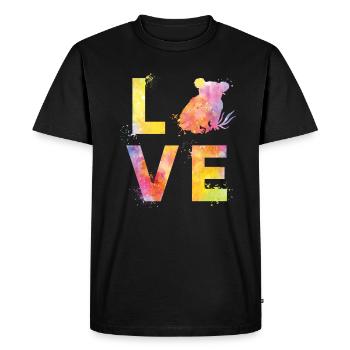 Amour Koala - T-shirt Premium bio Homme - noir - Devant - Nico (187cm)