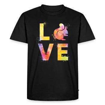 Squirrels love - Men's Premium Organic T-Shirt - black - Front - Nico (187cm)