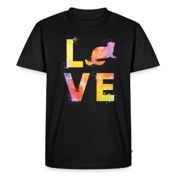 Seal Love - Men's Premium Organic T-Shirt - black - Front - Nico (187cm)