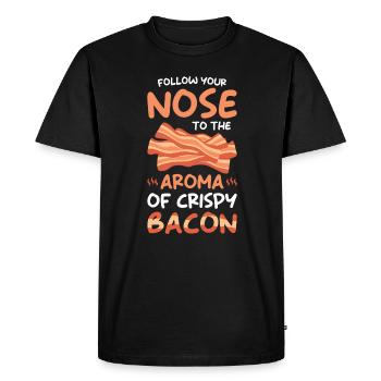 Cadeau Jambon de Bacon - T-shirt Premium bio Homme - noir - Devant - Nico (187cm)