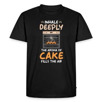 Cakes, baking, baking, bakery - Men's Premium Organic T-Shirt - black - Front - Nico (187cm)