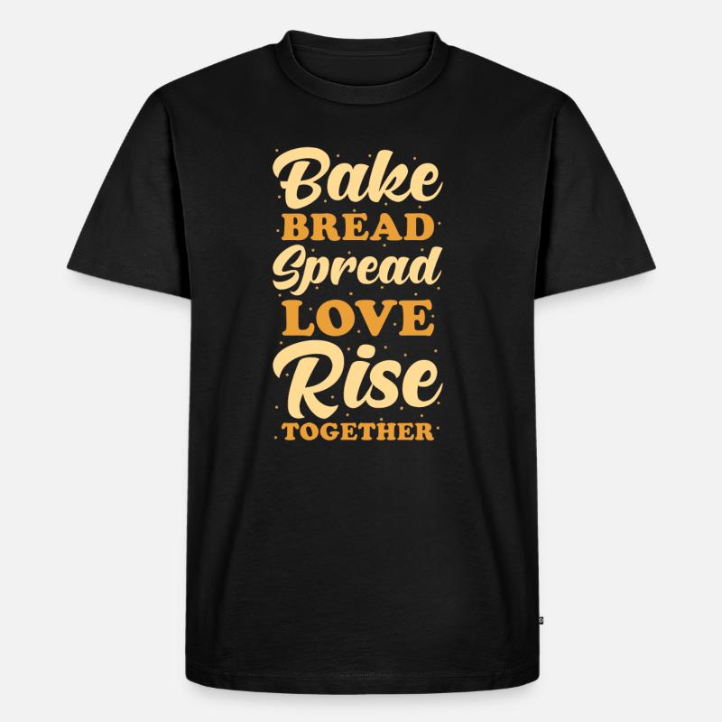 Brot Bäcker Backen - Männer Premium Bio T-Shirt - Schwarz