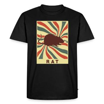 Rat Retro Vintage - Men's Premium Organic T-Shirt - black - Front - Nico (187cm)