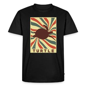 Sea Turtle Retro Vintage - T-shirt Premium bio Homme - noir - Devant - Nico (187cm)