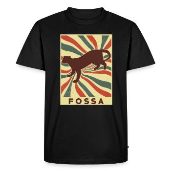 Fossa Retro Vintage - Men's Premium Organic T-Shirt - black - Front - Nico (187cm)