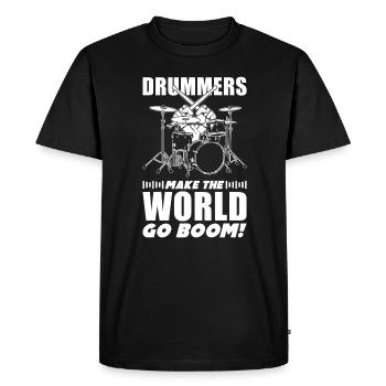 Drummer Quote Gift Drums - Men's Premium Organic T-Shirt - black - Front - Nico (187cm)