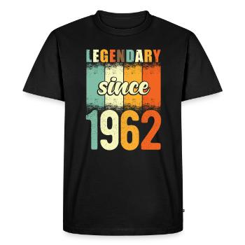 Légendaire depuis 1962 Retro Vintage Anniversaire - T-shirt Premium bio Homme - noir - Devant - Nico (187cm)