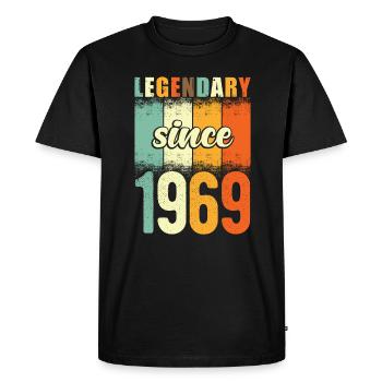 Legendary since 1969 Retro Vintage Birthday - Men's Premium Organic T-Shirt - black - Front - Nico (187cm)