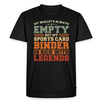 Cartes à collectionner sportives Objets de collection Cartes à collectionner sportives - T-shirt Premium bio Homme - noir - Devant - Nico (187cm)