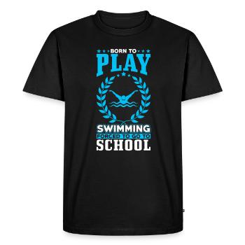 Né pour jouer à la natation - T-shirt Premium bio Homme - noir - Devant - Nico (187cm)