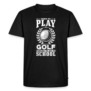 Born to play golf - Men's Premium Organic T-Shirt - black - Front - Nico (187cm)