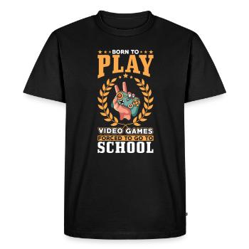 Joueurs nés pour jouer à des jeux vidéo - T-shirt Premium bio Homme - noir - Devant - Nico (187cm)