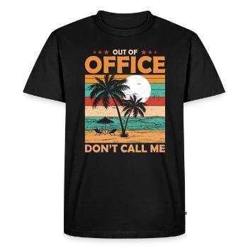 À l’extérieur du bureau Bureau des pensions de retraite - T-shirt Premium bio Homme - noir - Devant - Nico (187cm)