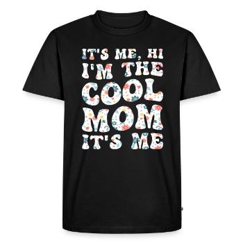 Mama Groovy Retro It's me, hello the cool mom - Men's Premium Organic T-Shirt - black - Front - Nico (187cm)