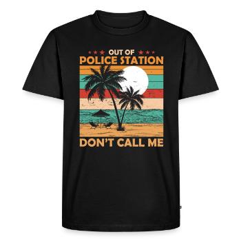 Police Officer Retired Policeman Pension - Men's Premium Organic T-Shirt - black - Front - Nico (187cm)
