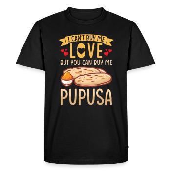 Pupusa Food Salvadoran Dish Tortilla - T-shirt Premium bio Homme - noir - Devant - Nico (187cm)