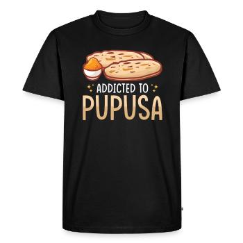 Pupusa Food Salvadoran Dish Tortilla - T-shirt Premium bio Homme - noir - Devant - Nico (187cm)