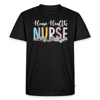 Infirmières à domicile - T-shirt Premium bio Homme - noir - Devant - Nico (187cm)