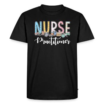 Nurse Practitioner - Men's Premium Organic T-Shirt - black - Front - Nico (187cm)