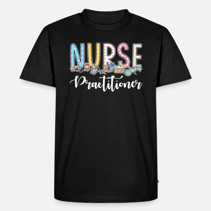 Nurse Practitioner - Männer Premium Bio T-Shirt - Schwarz