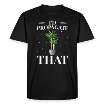 Palm plant lovers, that's what I would pass on - Men's Premium Organic T-Shirt - black - Front - Nico (187cm)