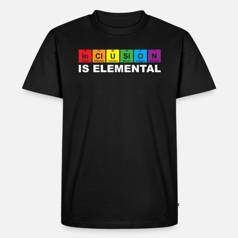 Elementare Inklusion - Männer Premium Bio T-Shirt - Schwarz