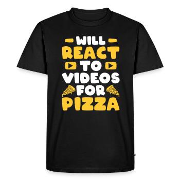 Reaction Streamer Video Reaktion Content Creator - Men's Premium Organic T-Shirt - black - Front - Nico (187cm)