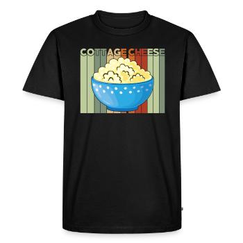 Cottage Cheese Retro Vintage Cottage Cheese - Men's Premium Organic T-Shirt - black - Front - Nico (187cm)