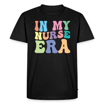Nurse Retro Groovy In My - Men's Premium Organic T-Shirt - black - Front - Nico (187cm)