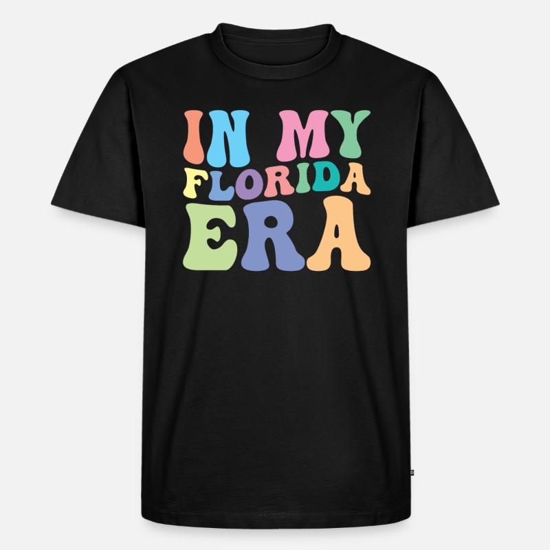 Florida Retro Groovy - Männer Premium Bio T-Shirt - Schwarz