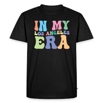 Los Angeles Retro Groovy - Men's Premium Organic T-Shirt - black - Front - Nico (187cm)