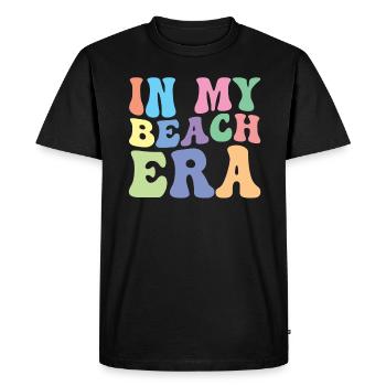 Beach Retro Groovy In My - Men's Premium Organic T-Shirt - black - Front - Nico (187cm)