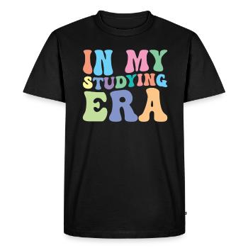 Study Retro Groovy Student - Men's Premium Organic T-Shirt - black - Front - Nico (187cm)
