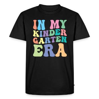 Kindergarten Retro Groovy Student - Men's Premium Organic T-Shirt - black - Front - Nico (187cm)