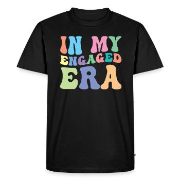 Engagement Retro Groovy Fiancée - Men's Premium Organic T-Shirt - black - Front - Nico (187cm)