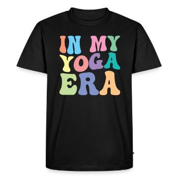 Yoga Retro Groovy In Mine - Men's Premium Organic T-Shirt - black - Front - Nico (187cm)
