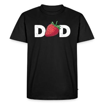 Papa fraise - T-shirt Premium bio Homme - noir - Devant - Nico (187cm)