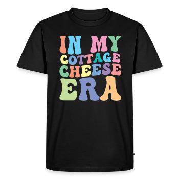 Cottage Cheese Retro Vintage Cottage Cheese - Men's Premium Organic T-Shirt - black - Front - Nico (187cm)