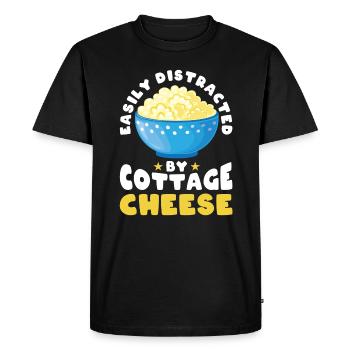 Cottage Cheese Retro Vintage Cottage Cheese - Men's Premium Organic T-Shirt - black - Front - Nico (187cm)