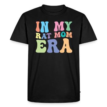 Rat Mom Retro Groovy In My Rat Mom Era - Men's Premium Organic T-Shirt - black - Front - Nico (187cm)